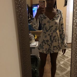 White floral romper